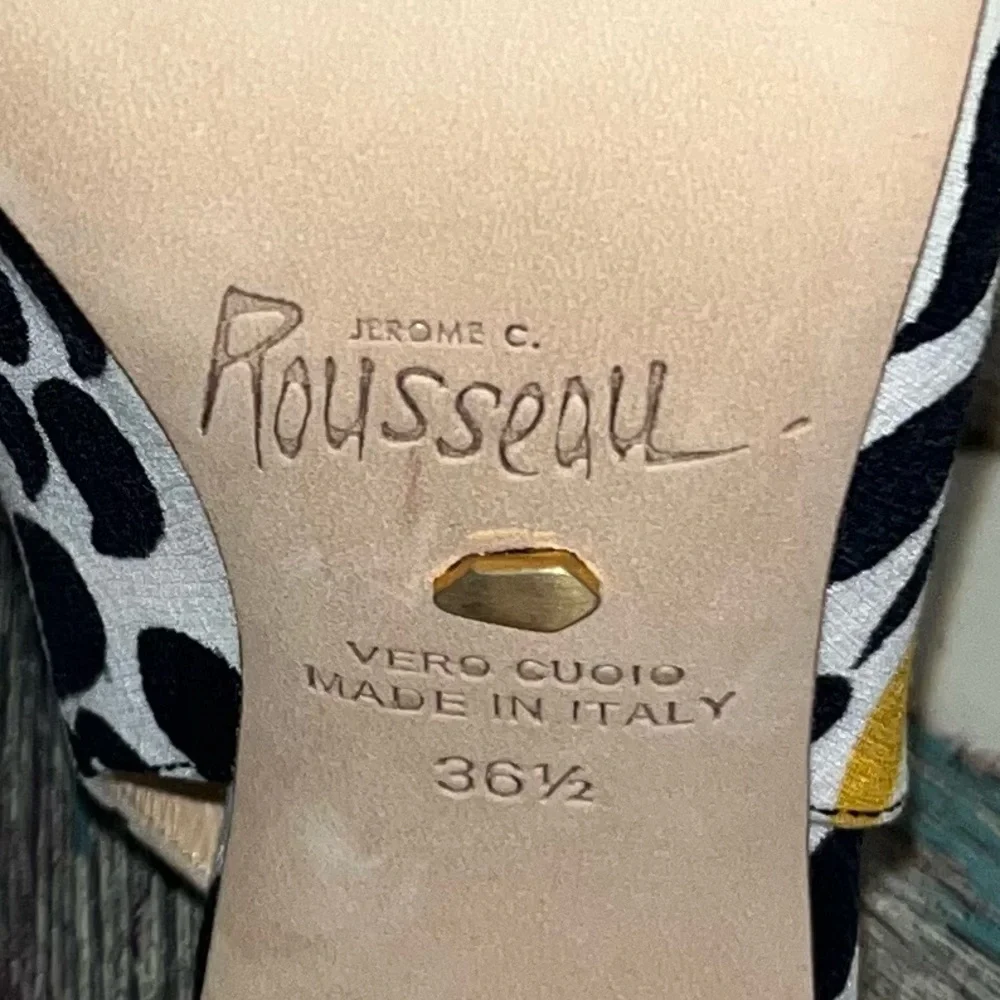 Rousseau Artistic Italian Slingback Heels - Blue Eyes